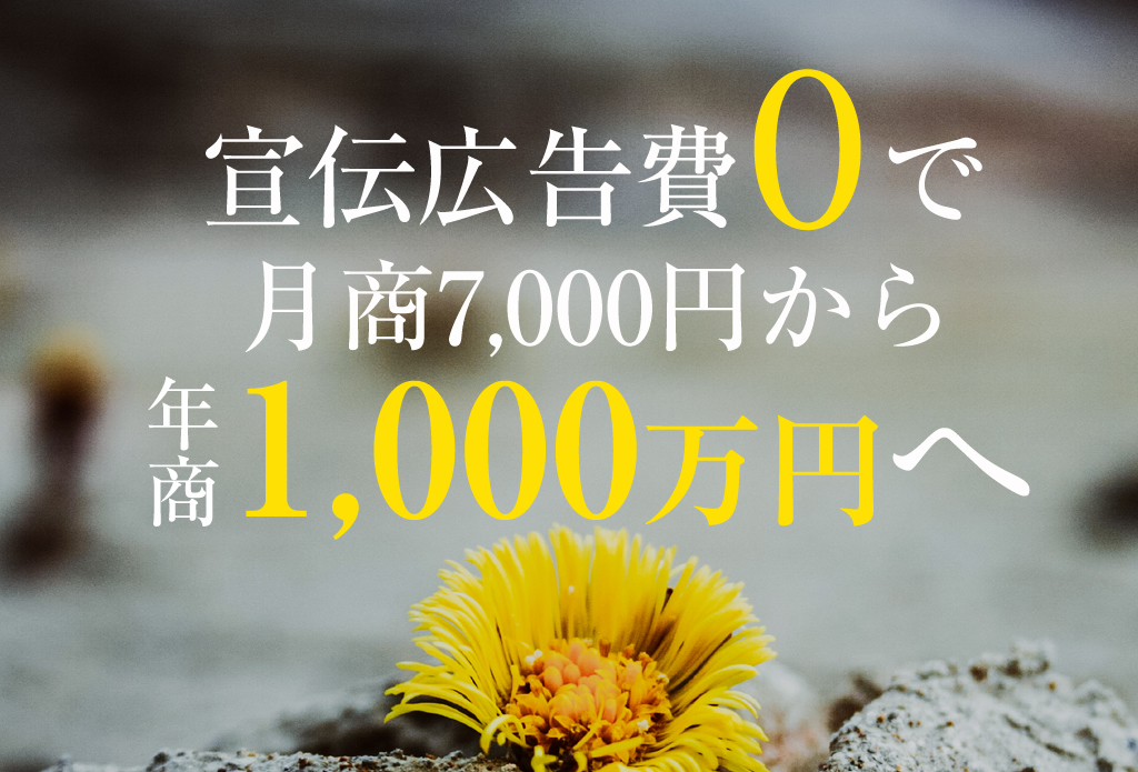 宣伝広告費0で年商UP